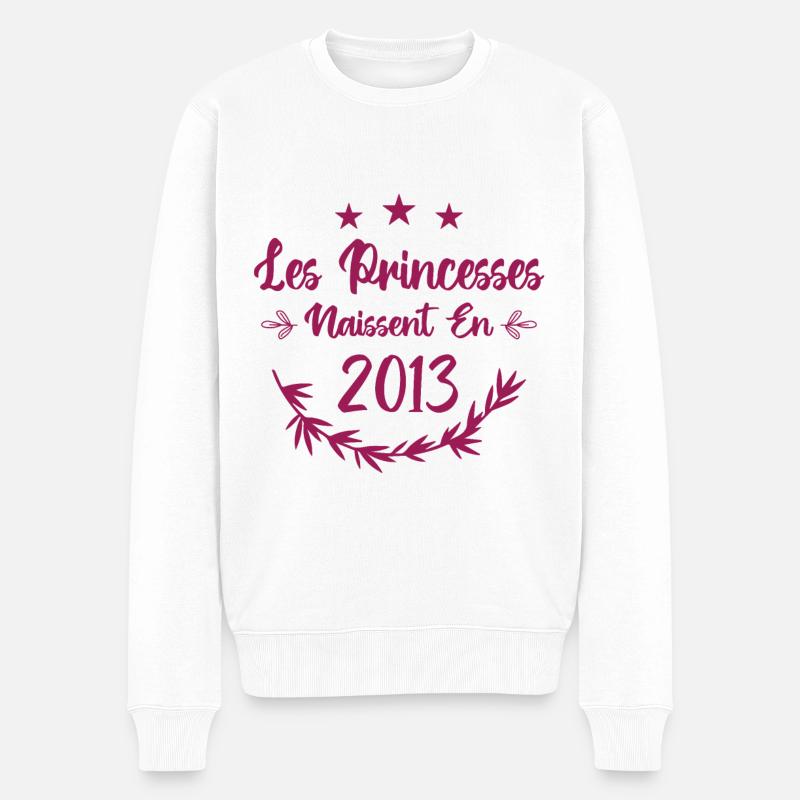 Les princesses naissent en 2013 - Pull Premium bio Homme - blanc