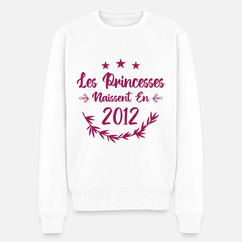 Les princesses naissent en 2012 - Pull Premium bio Homme - blanc
