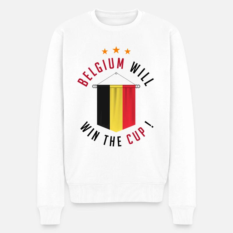 Belgium Will Win The Cup ! - Pull Premium bio Homme - blanc