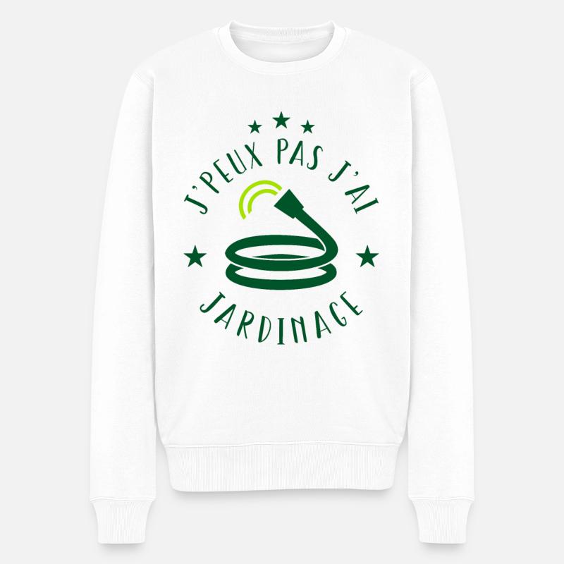 j'peux pas j'ai jardinage - Pull Premium bio Homme - blanc