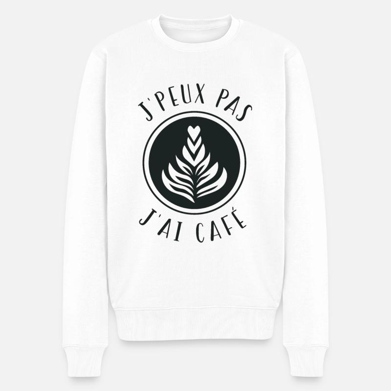 J'peux pas j'ai café - Pull Premium bio Homme - blanc