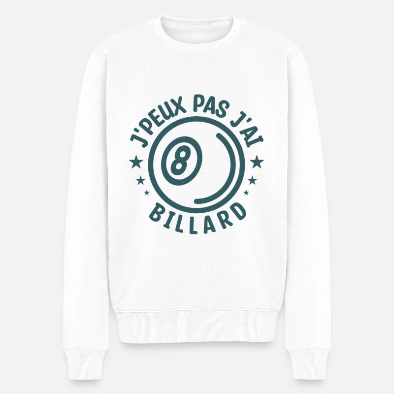j'peux pas j'ai billard - Pull Premium bio Homme - blanc