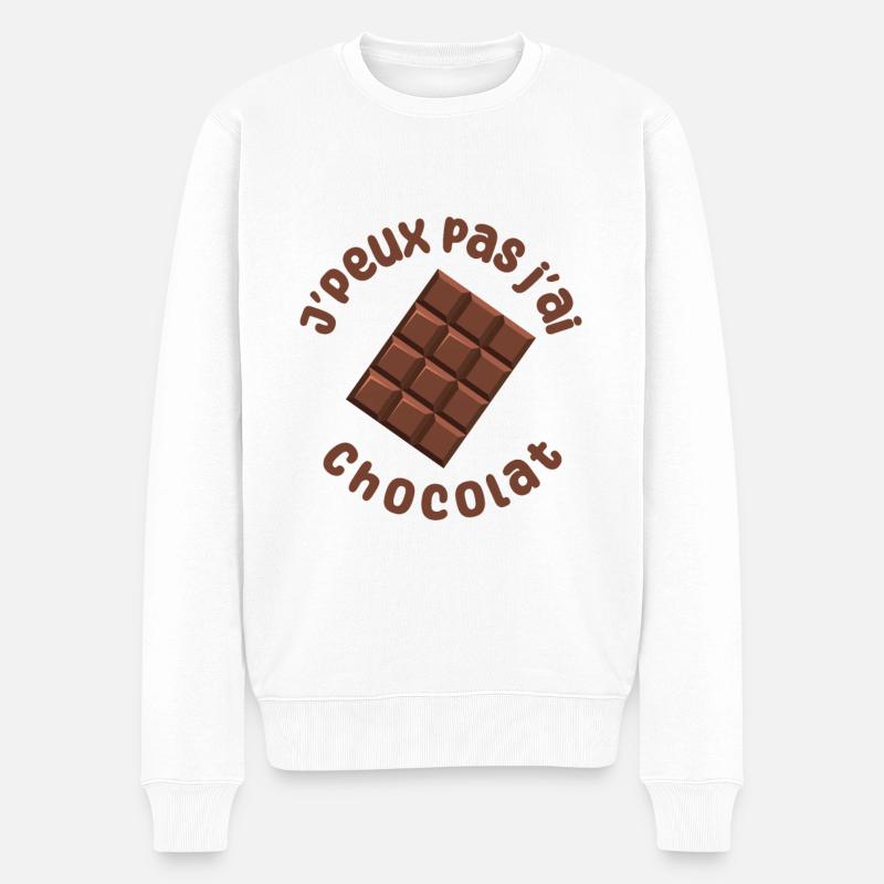 J'peux pas j'ai chocolat - Pull Premium bio Homme - blanc