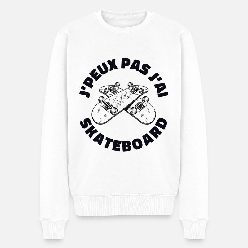 J'peux Pas J'ai Skateboard - Pull Premium bio Homme - blanc