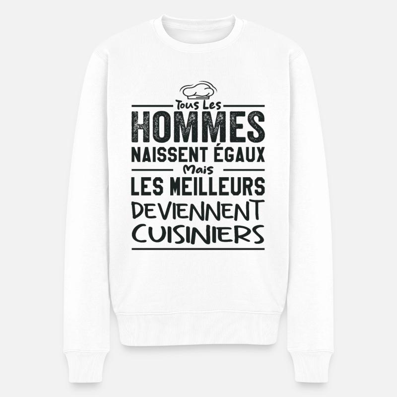 Les meilleurs deviennent cuisiniers - Pull Premium bio Homme - blanc