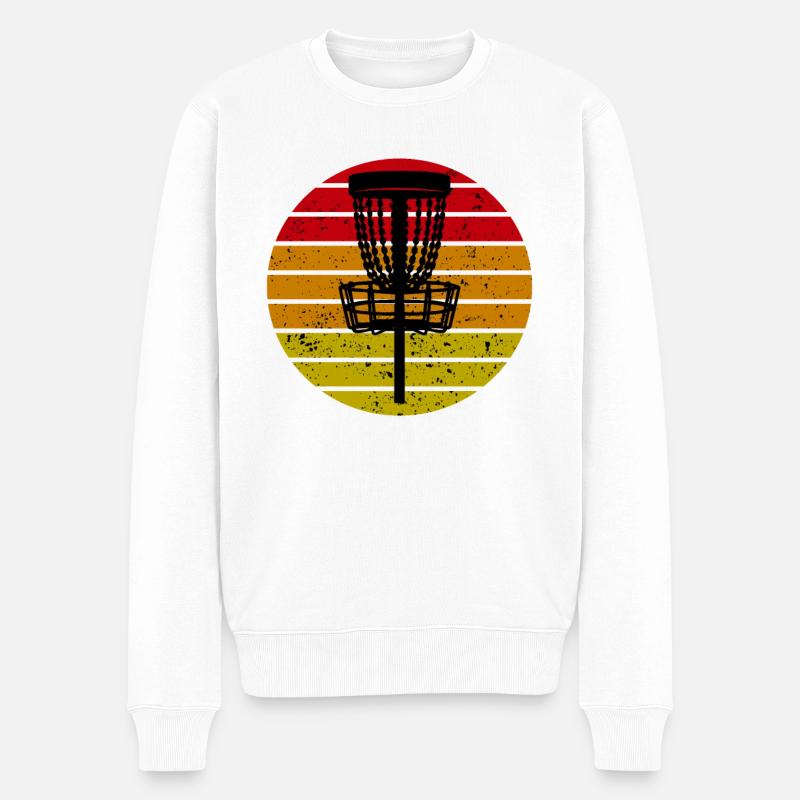 Disc Golf Discgolf Ultimate Discgolf Spieler Disc - Männer Premium Bio Pullover - Weiß