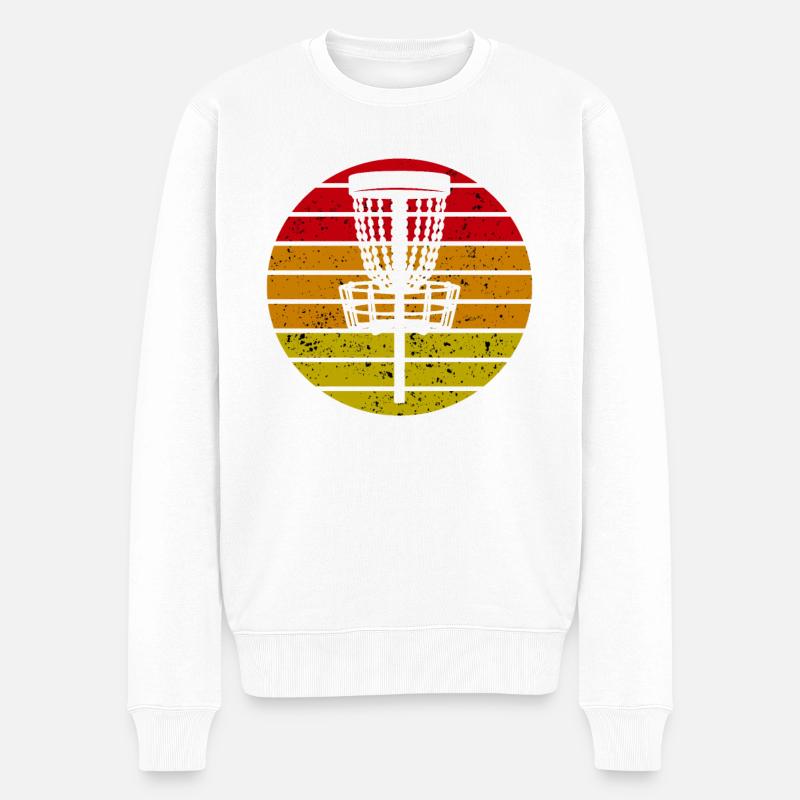 Disc Golf Discgolf Ultimate Discgolf Spieler Disc - Männer Premium Bio Pullover - Weiß