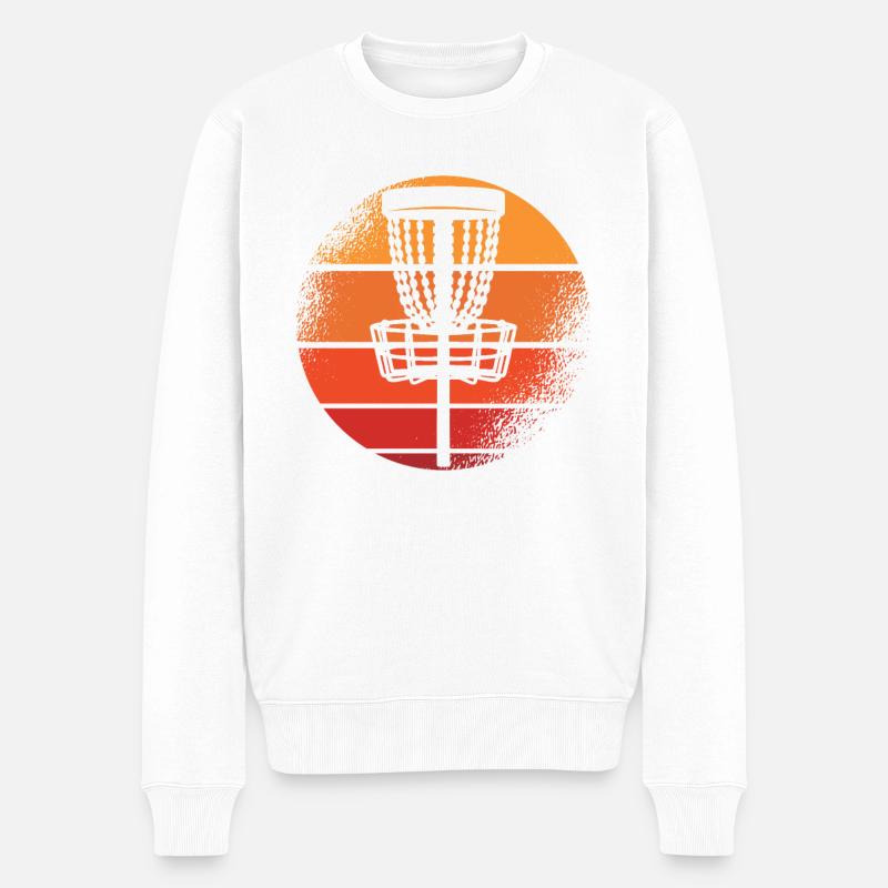 Disc Golf Discgolf Ultimate Discgolf Spieler Disc - Männer Premium Bio Pullover - Weiß