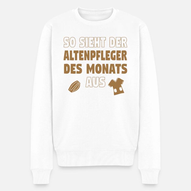 Altenpflegerin Pfleger Pflegerin Pflegefachkraft - Männer Premium Bio Pullover - Weiß