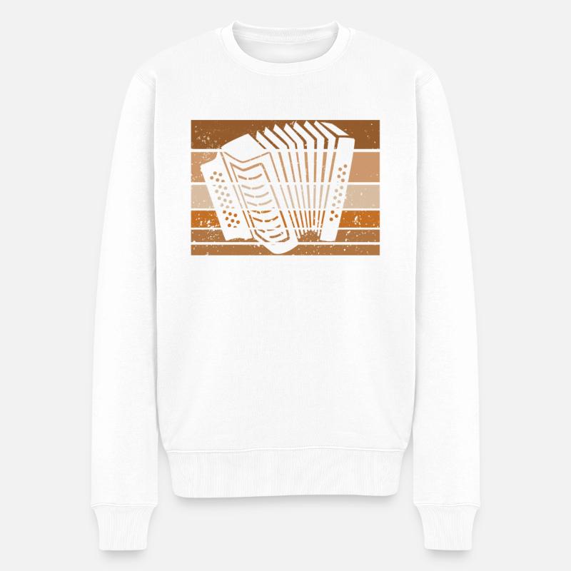 Akkordeon Steirische Harmonika Akkordeonspieler - Männer Premium Bio Pullover - Weiß