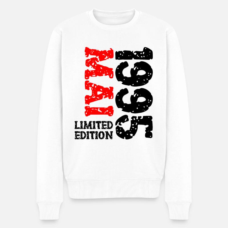 1995 Mai Limited Edition Geburtstag Geschenk - Männer Premium Bio Pullover - Weiß