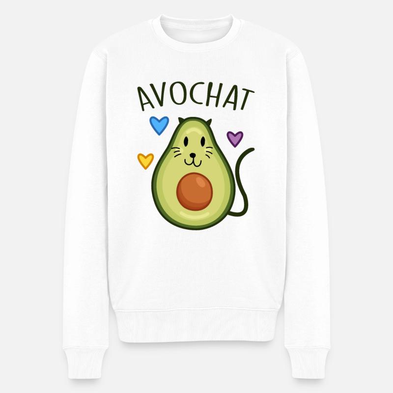 Avochat - Pull Premium bio Homme - blanc
