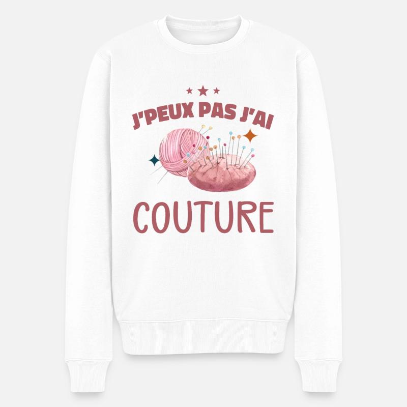 Je Peux Pas J'ai Couture - Pull Premium bio Homme - blanc