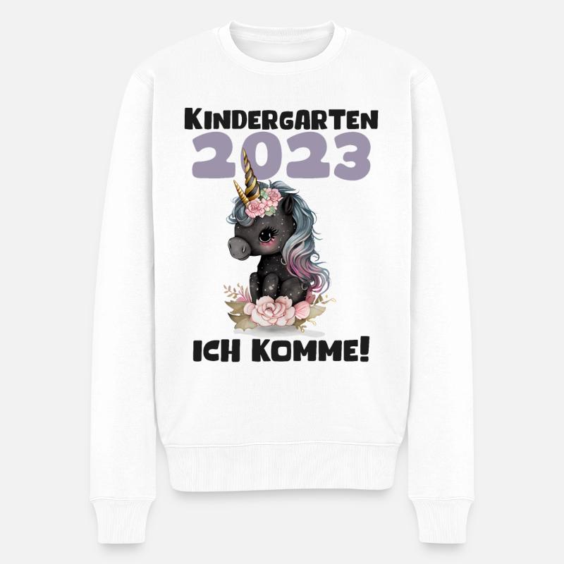Kindergarten 2023 Jungen Mädchen Kita Geschenk - Männer Premium Bio Pullover - Weiß