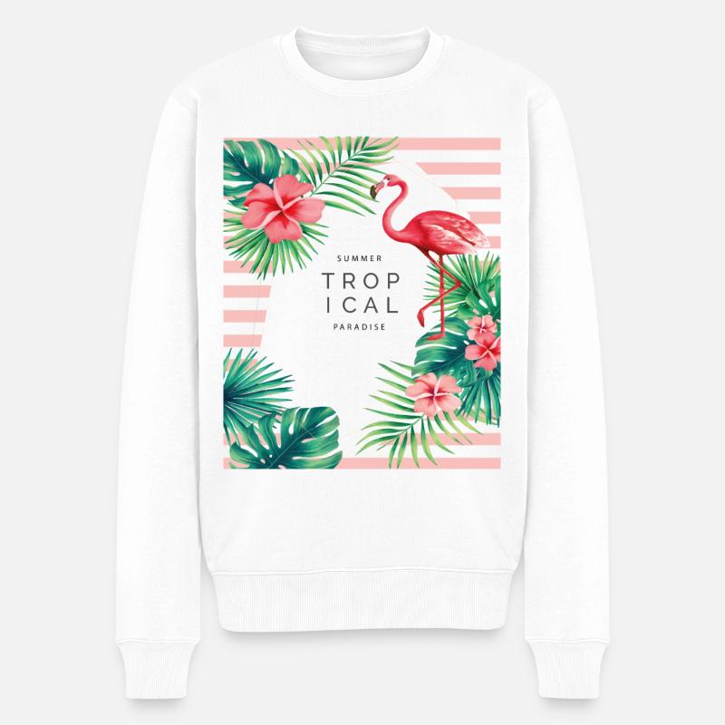 SOMMER - Männer Premium Bio Pullover - Weiß