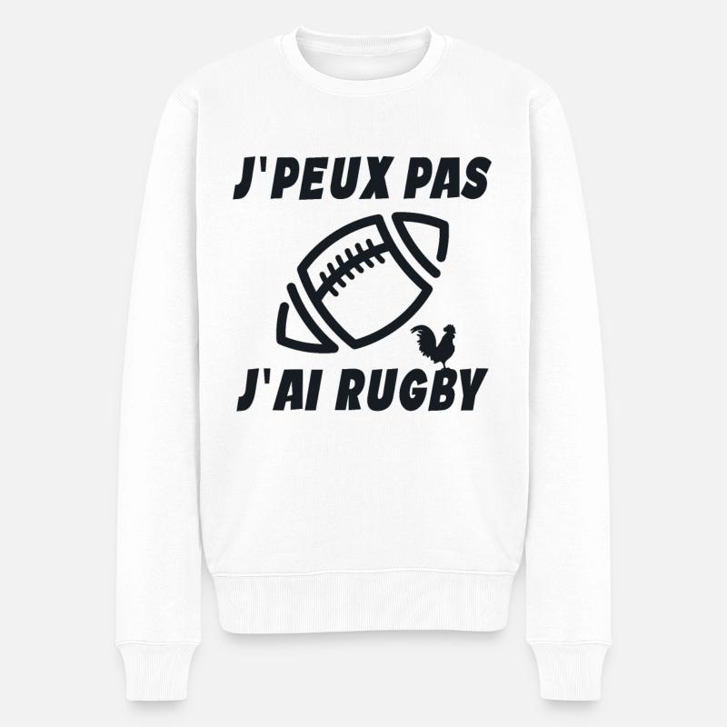 Je Peux Pas J'ai Rugby - Pull Premium bio Homme - blanc
