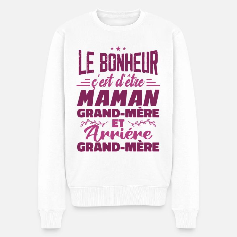 Arrière Grand Mère - Pull Premium bio Homme - blanc