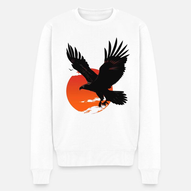 Powerful eagle in sunset - Men's Premium Organic Jumper - white