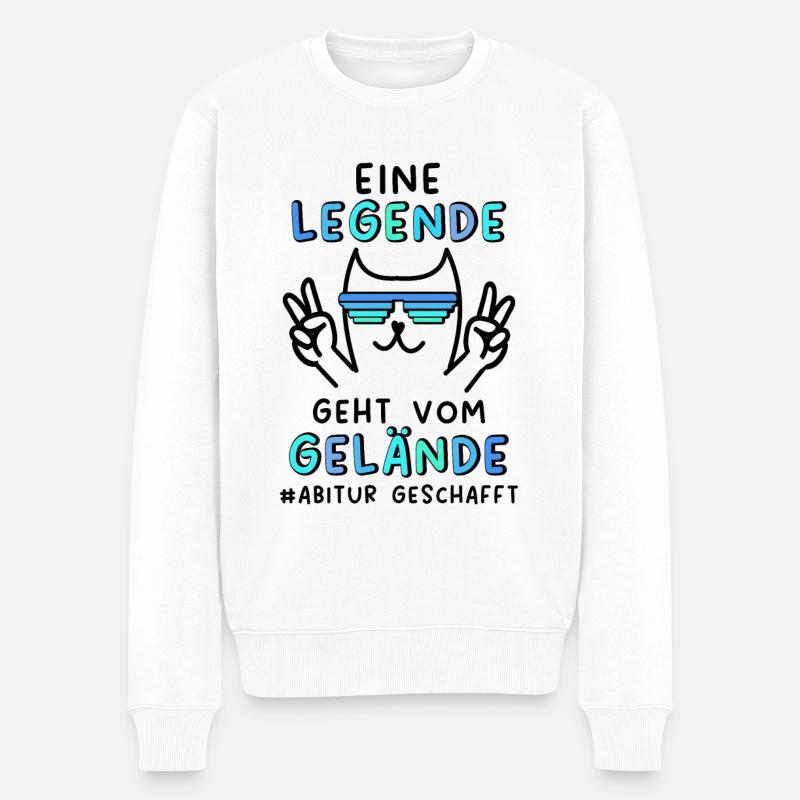 Abitur 2024 Geschafft Abiturientin Abiturient - Männer Premium Bio Pullover - Weiß
