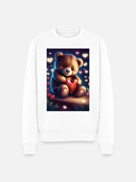 Adorable teddy bear - Men's Premium Organic Jumper - white