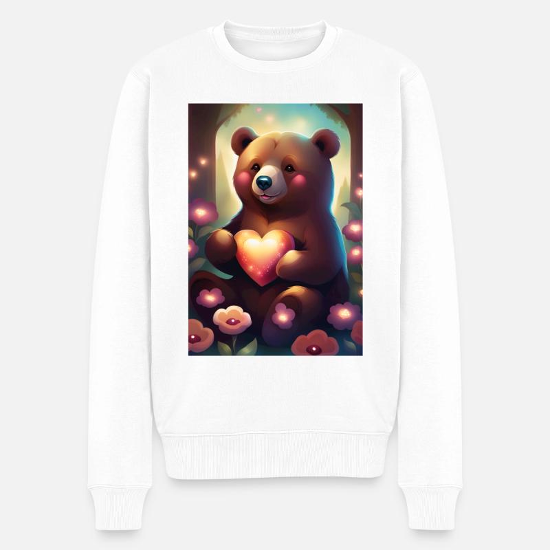 Adorable ours en peluche - Pull Premium bio Homme - blanc
