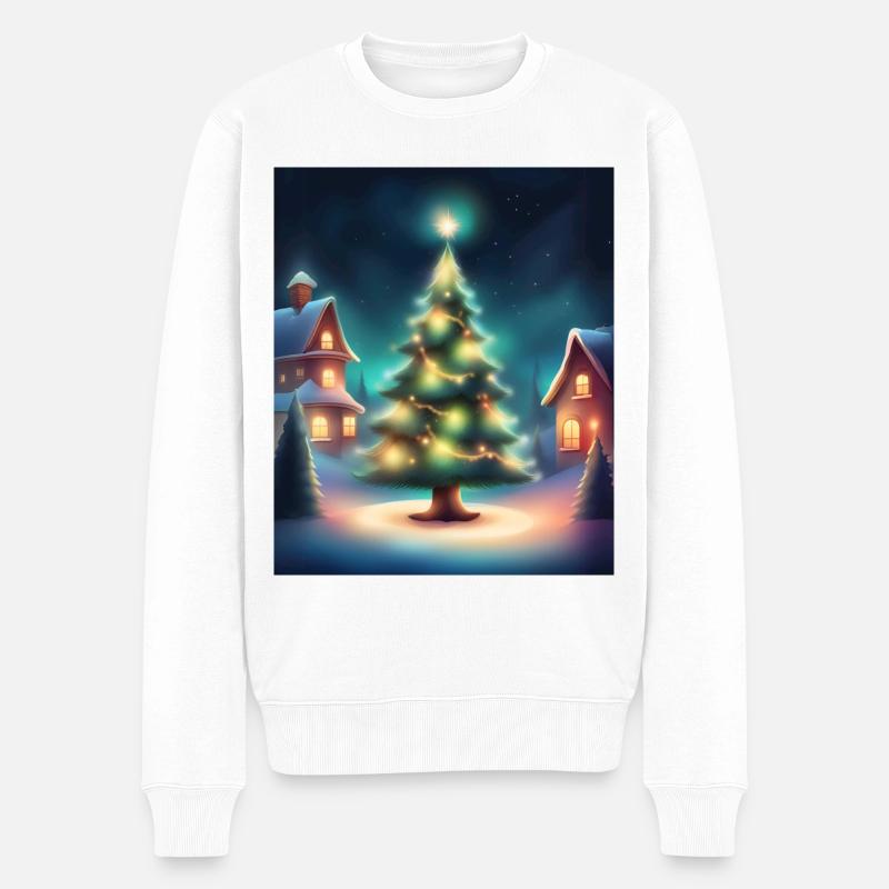 Village du Père Noël - Pull Premium bio Homme - blanc