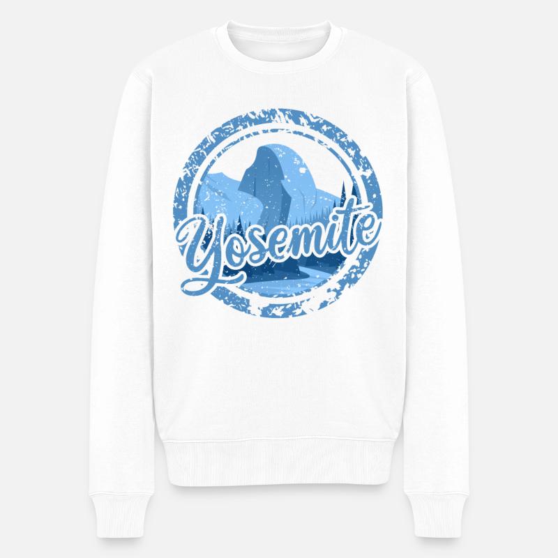 Yosemite Sky Blue - Pull Premium bio Homme - blanc