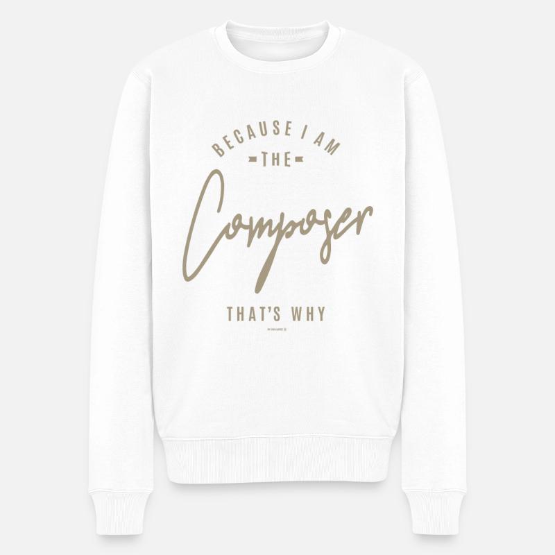 Komponist - Männer Premium Bio Pullover - Weiß