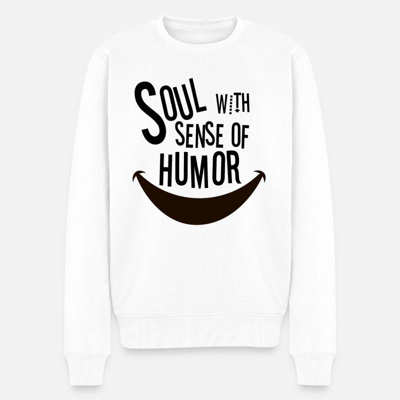 Âme avec sens de l'humour - Pull Premium bio Homme - blanc