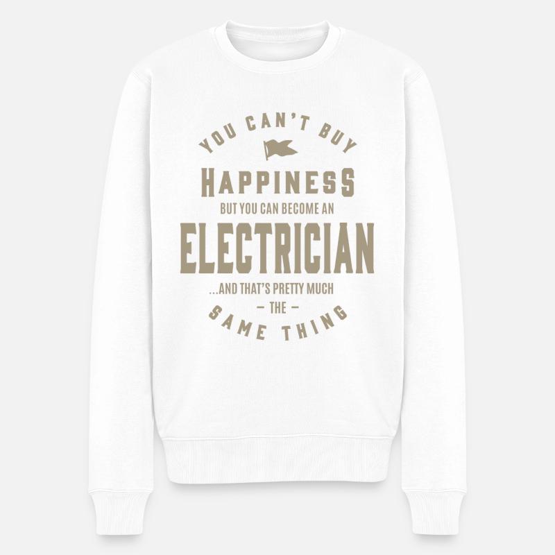 Elektriker - Männer Premium Bio Pullover - Weiß