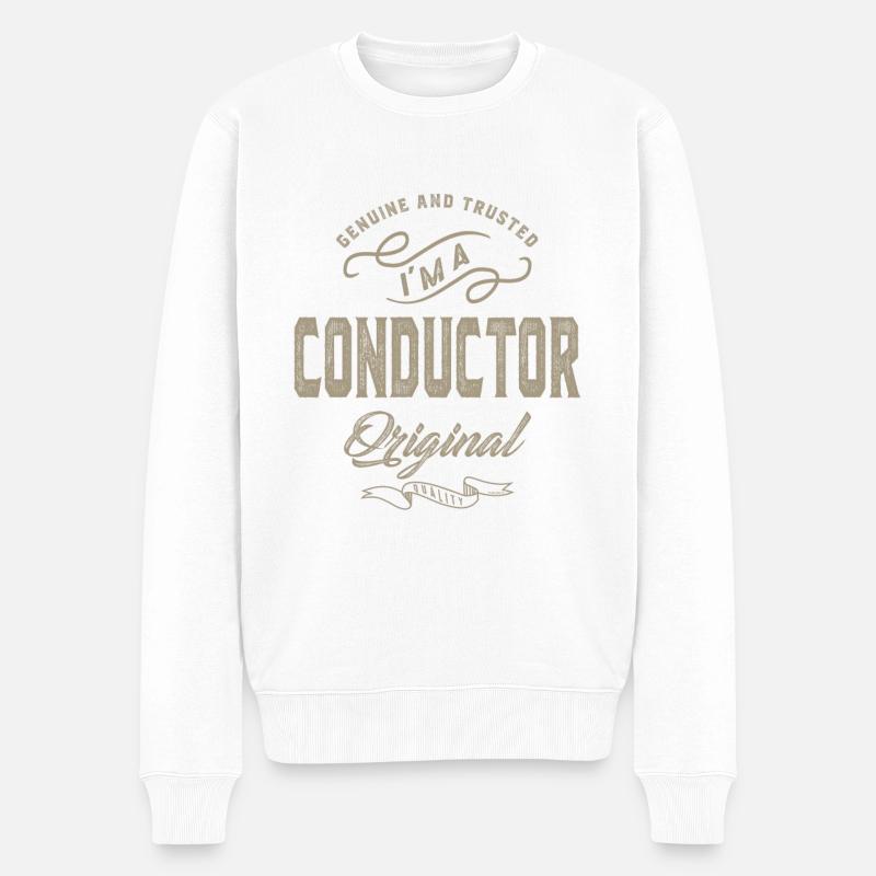Je suis chef d'orchestre - Pull Premium bio Homme - blanc