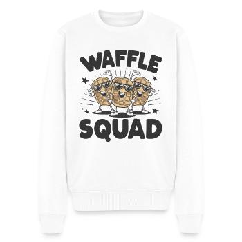 Waffle Squad Waffles Waffle Funny Pastry - Men's Premium Organic Jumper - white - Front - Thijin (182cm)
