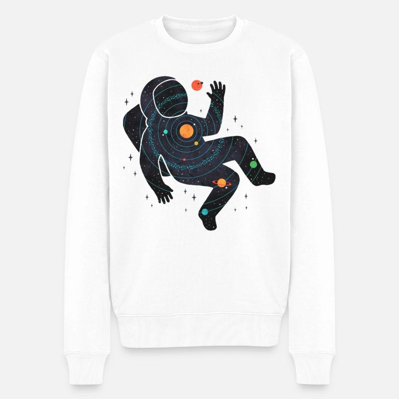 Astronaute Space Graphic - Pull Premium bio Homme - blanc