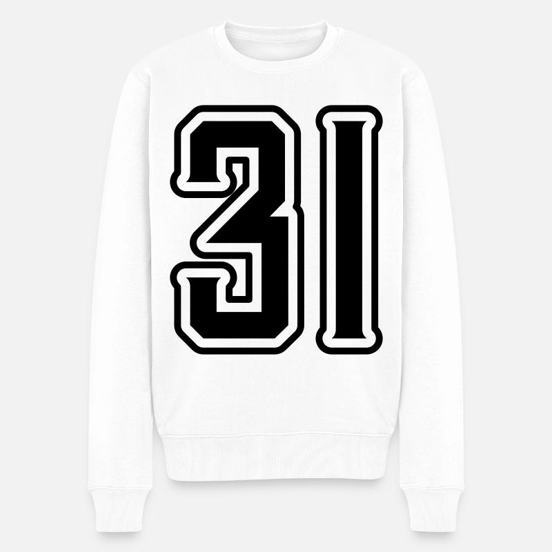 Symbole numérique 31 - Pull Premium bio Homme - blanc
