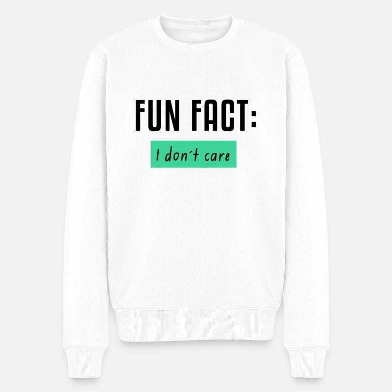 Fait amusant: Je m’en fiche - Pull Premium bio Homme - blanc