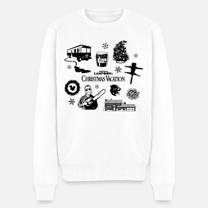 Schöne Bescherung Symbole Des Films In Schwarz - Männer Premium Bio Pullover - Weiß
