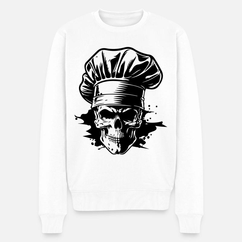 Chef Skeleton Chef - Pull Premium bio Homme - blanc