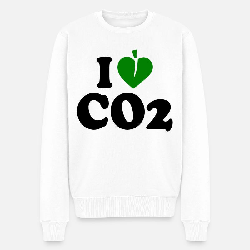 I love co2 - Pull Premium bio Homme - blanc