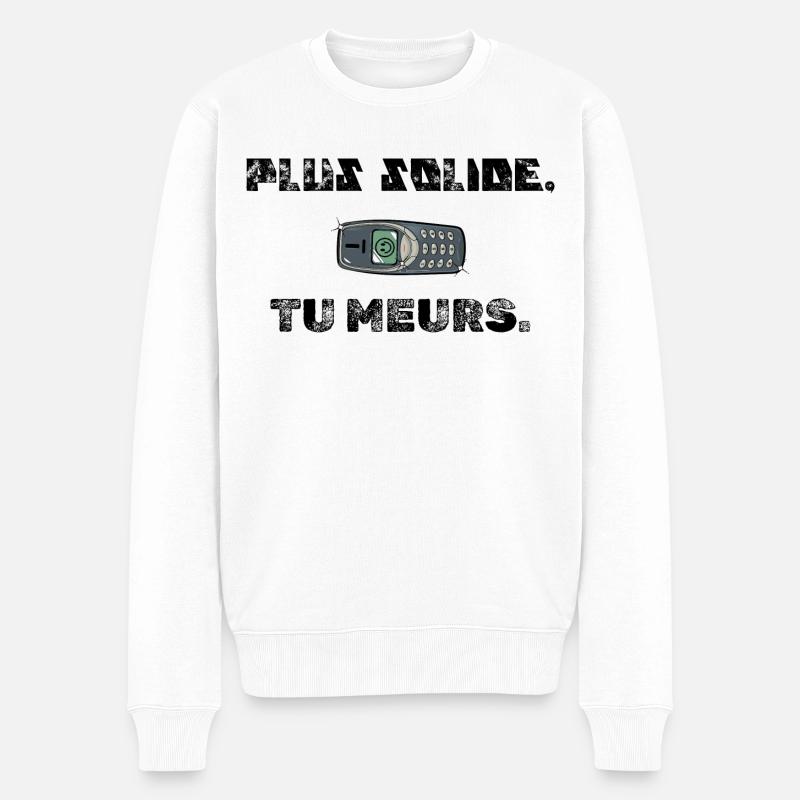 Plus solide tu meurs - Pull Premium bio Homme - blanc