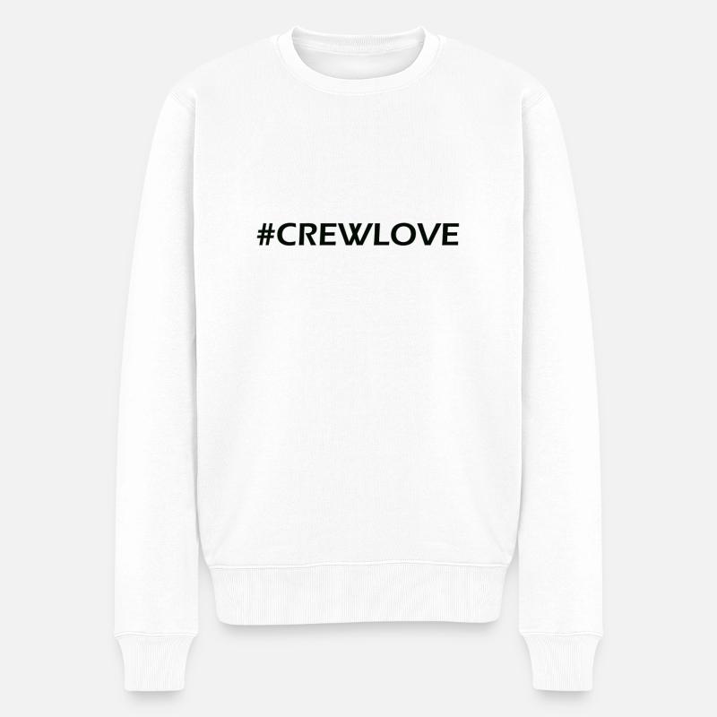 CrewLove - Männer Premium Bio Pullover - Weiß
