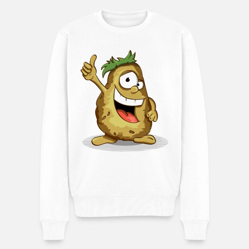 potato - Männer Premium Bio Pullover - Weiß