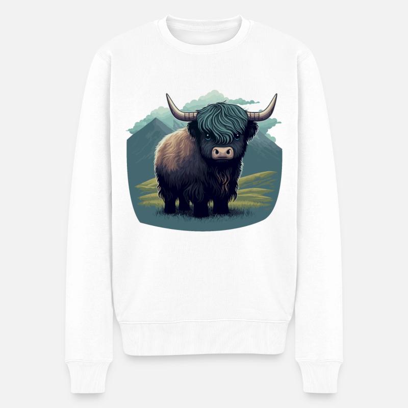 Petit Yak - Pull Premium bio Homme - blanc
