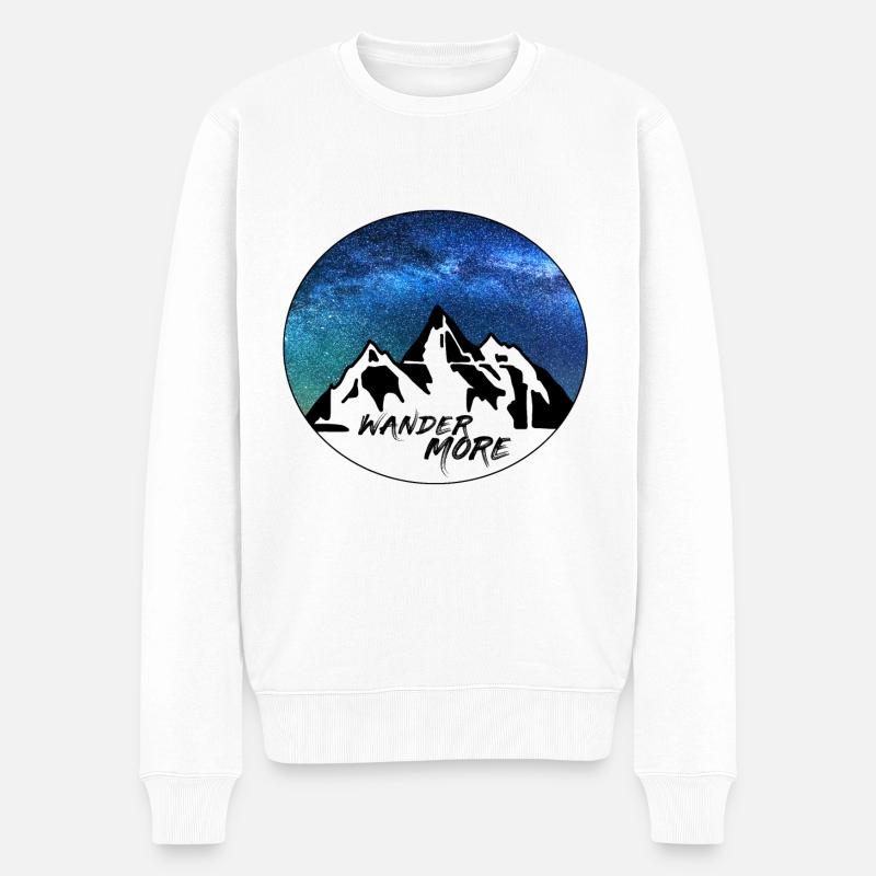 +++ Édition limitée +++ Se promener plus Sky - Pull Premium bio Homme - blanc