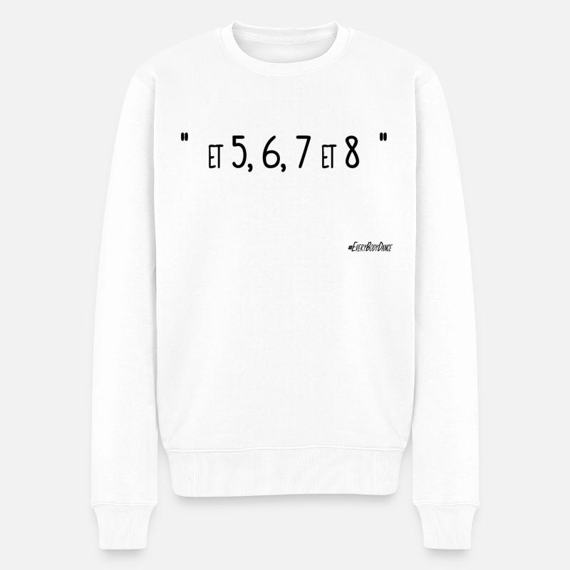 " 5,6,7 et 8 " - Pull Premium bio Homme - blanc