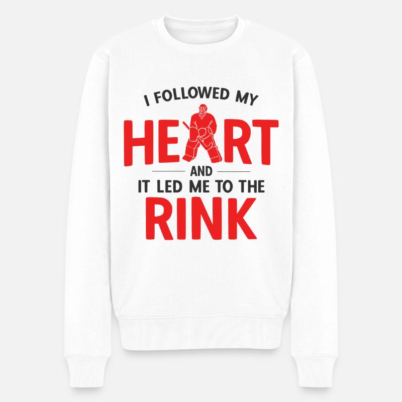 Eishockey - Männer Premium Bio Pullover - Weiß