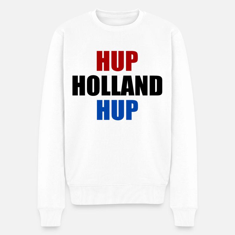 Hup holland hup - Männer Premium Bio Pullover - Weiß