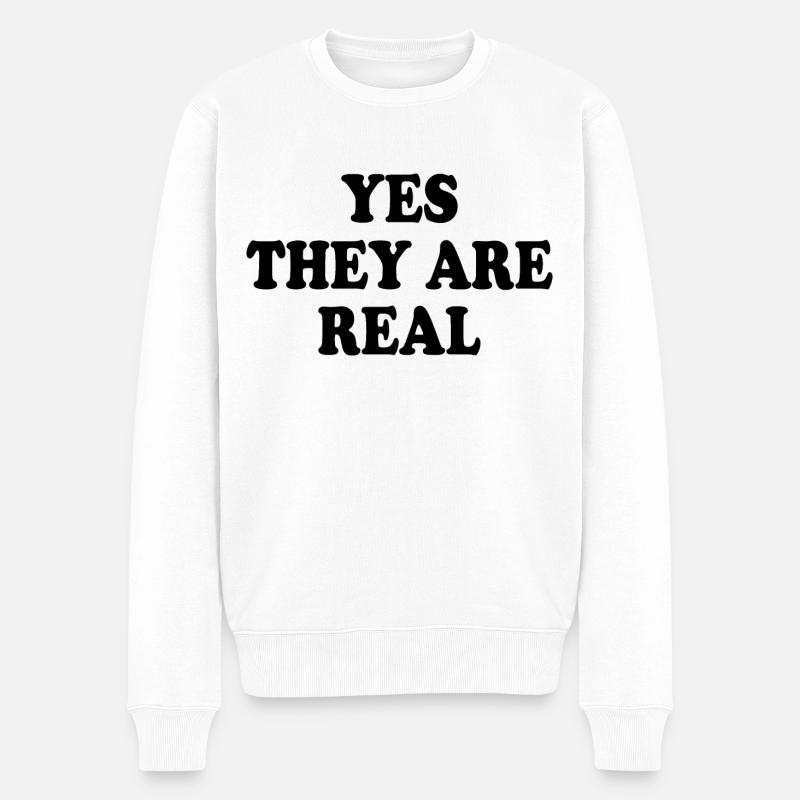 yes they are real - Pull Premium bio Homme - blanc