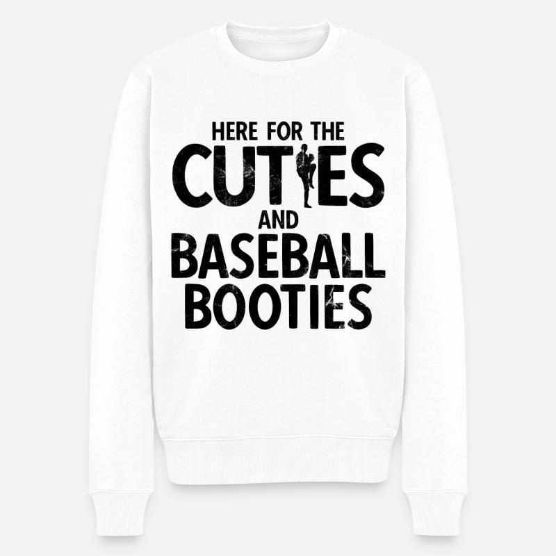 Baseball - Männer Premium Bio Pullover - Weiß