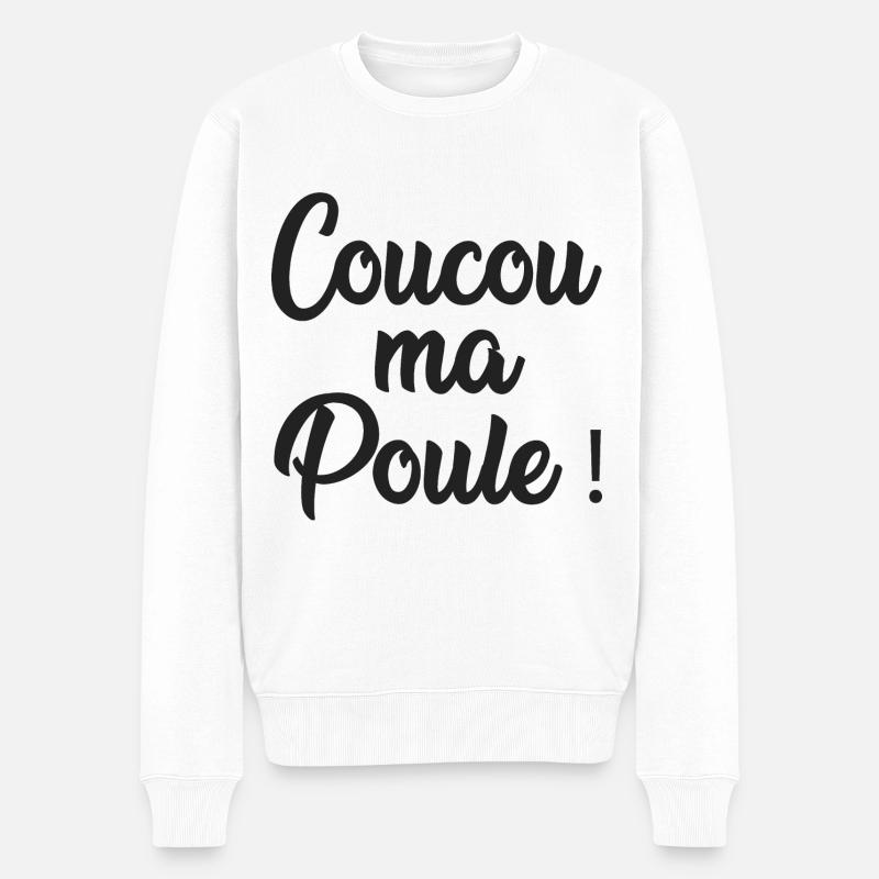 coucou ma poule - Pull Premium bio Homme - blanc