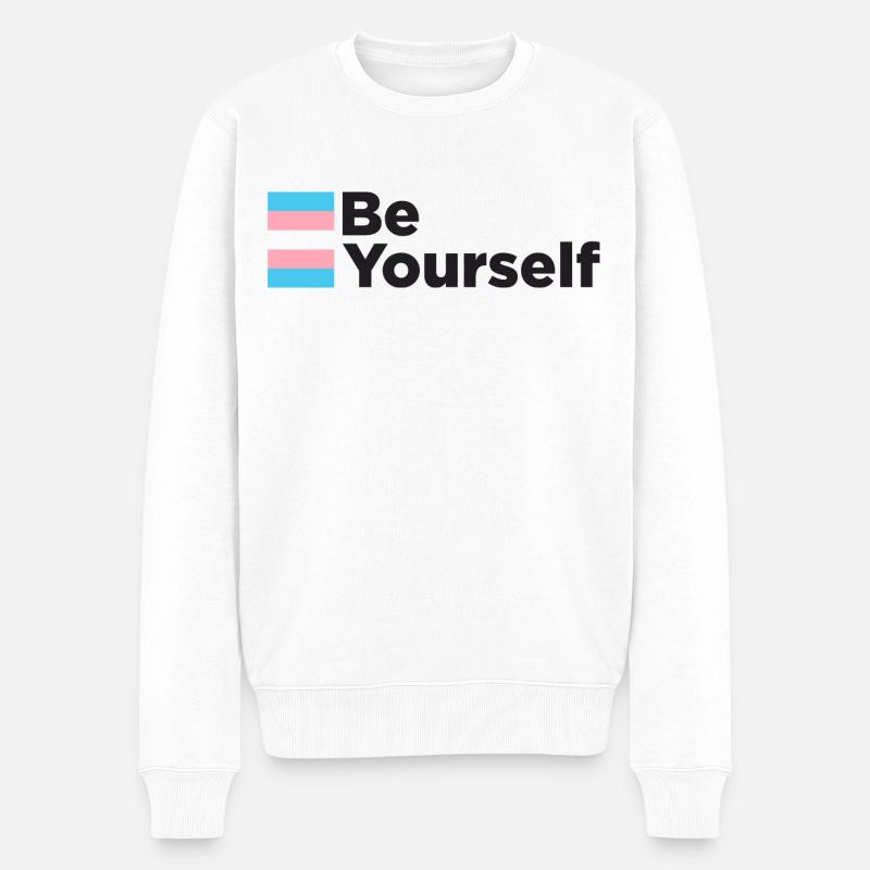 SOYEZ VOUS-MÊME | transgenres - Pull Premium bio Homme - blanc